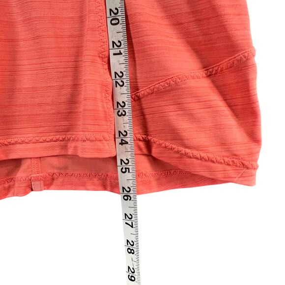 Athleta Pacifica Tank Top Womens M Coral Half Zip Ruched Stretch Beach UPF50+ - Picture 7 of 11